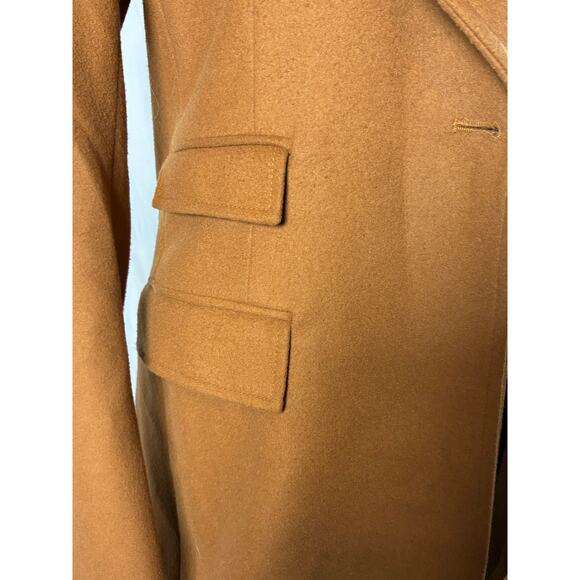 Veronica Beard Size 6 Chesterfield Wool Cashmere Dickey Coat Trench Leather moto - Picture 4 of 14